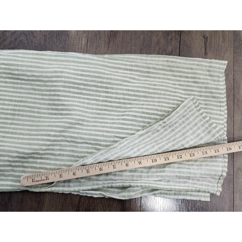 Salty Lemon Women's XL White Green Stripe Beach Pants Leg Slits Boho - Picture 13 of 13